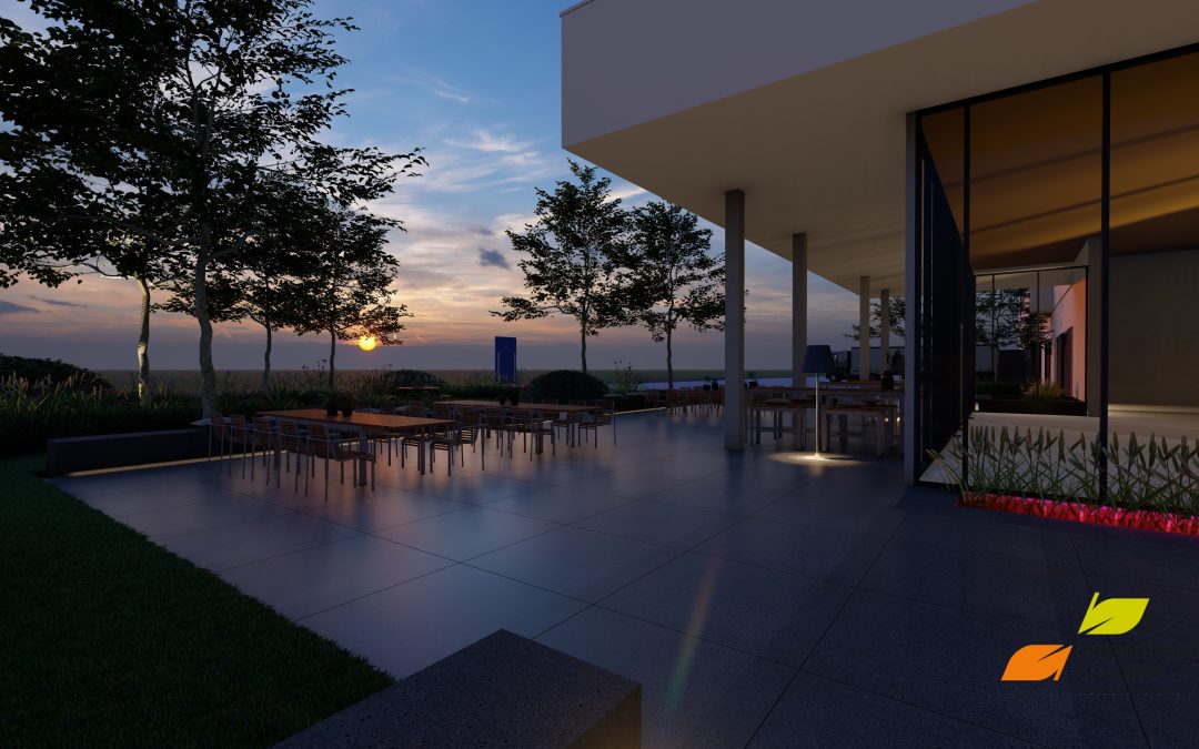 Tuinontwerp lichtplan bedrijfstuin